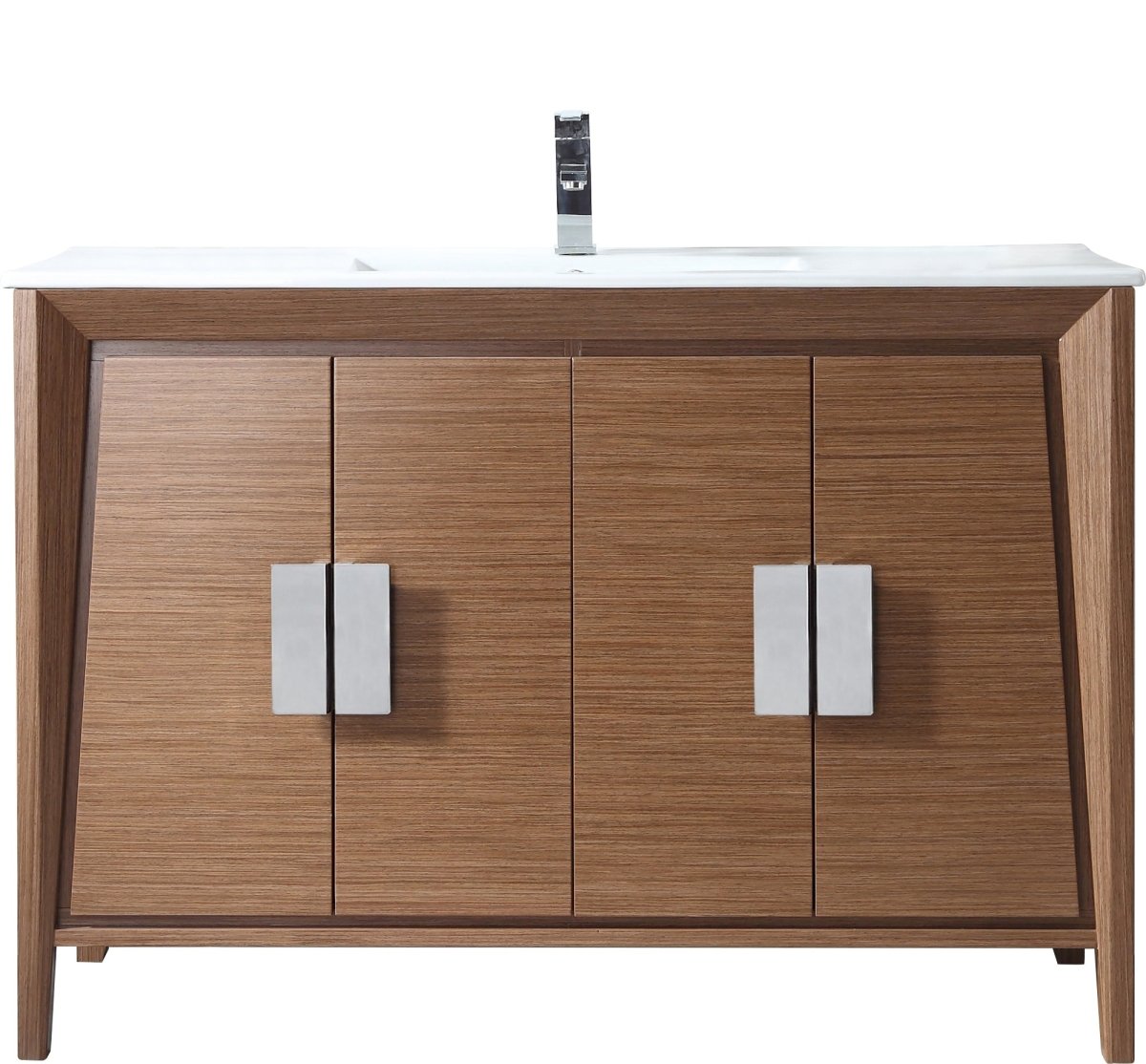 48" Larvotto Light Wheat Color Modern Bathroom Sink Vanity CL - 22WV47 - ZI - Bentoncollections