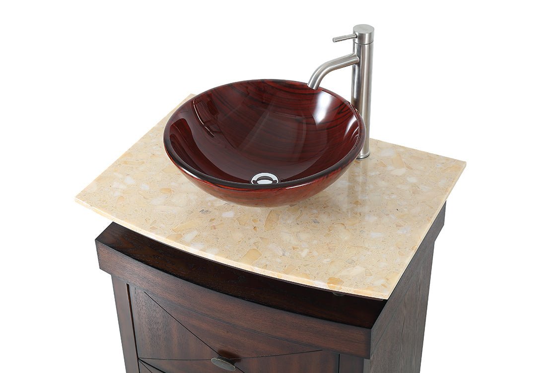 28" Benton Collection Onyx counter top Verdana Vessel Sink Bathroom Vanity SW029 - Bentoncollections