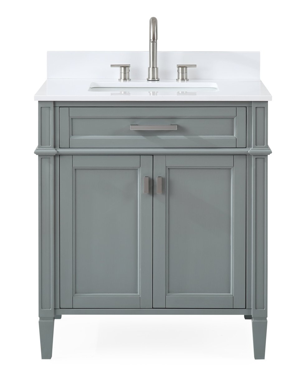 30" Tennant Brand Durand Modern Gray Bathroom Sink Vanity - 1808-V30CK - Bentoncollections