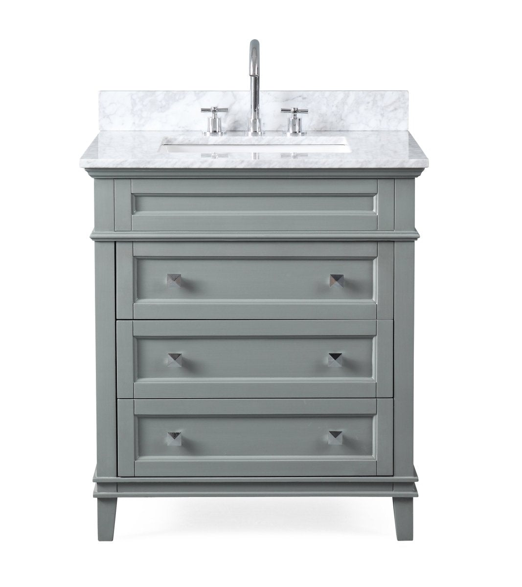 30" Tennant Brand Felix Modern Style Gray Bathroom Vanity ZK-1810-V30CK - Bentoncollections