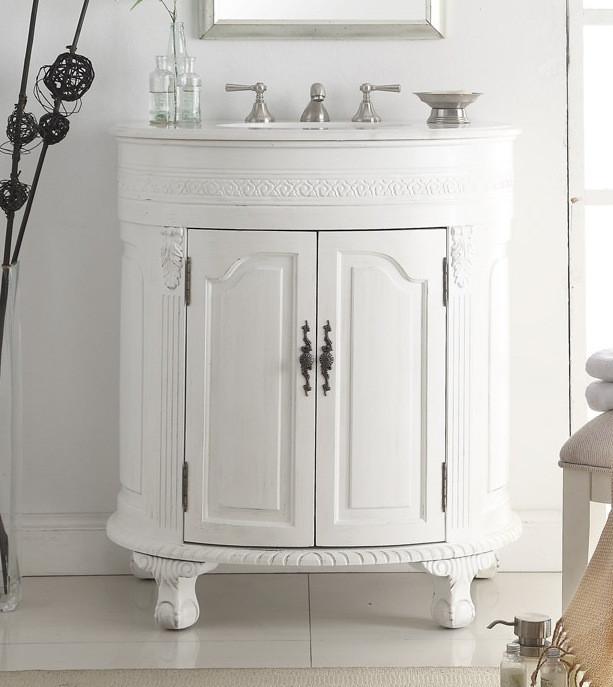 32" Attractive Classic Versailles Bathroom Sink Vanity model # CF-2869W-AW - Bentoncollections