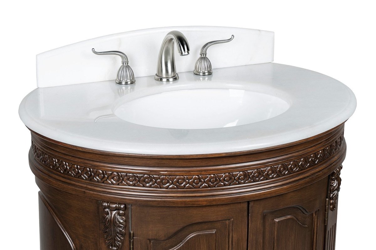 32" Benton Collection Versailles Small Colonial Bathroom Sink Vanity CF-2869W-TK - Bentoncollections