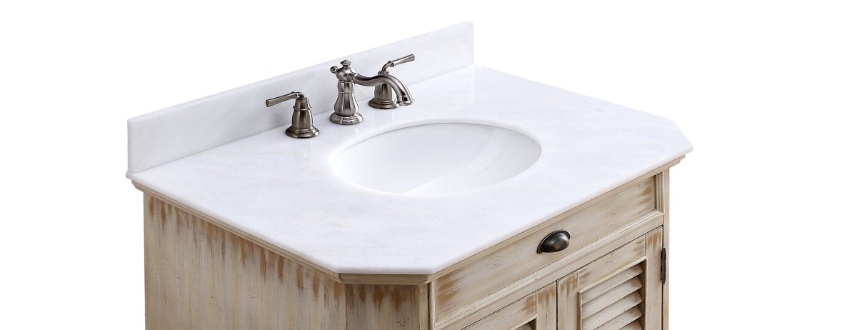 32" Fairfield Bathroom Sink Vanity - Benton Collection Model CF-47524W - Bentoncollections