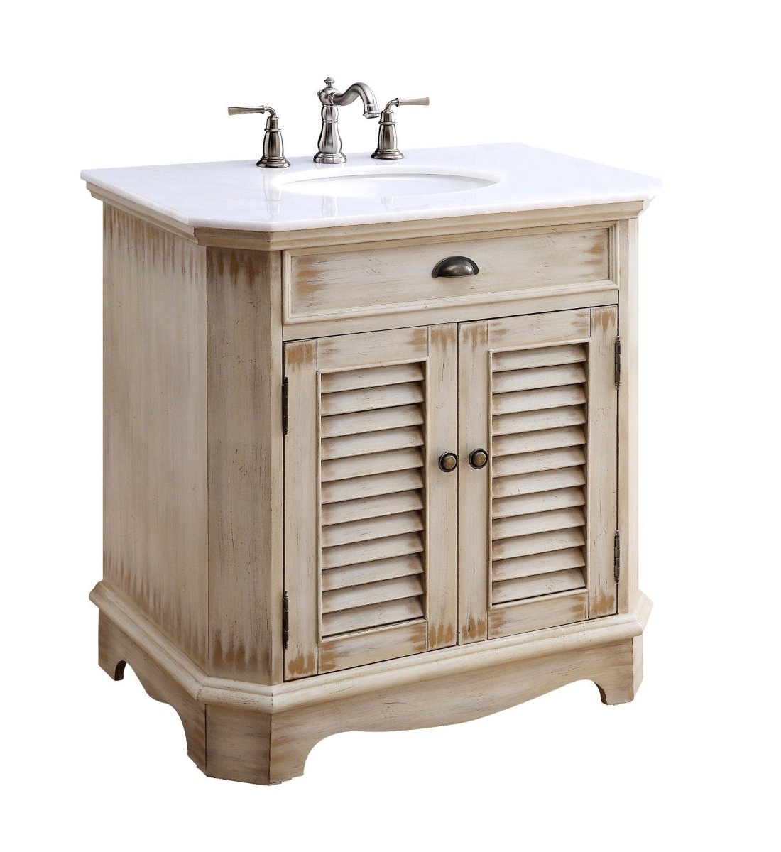 32" Fairfield Bathroom Sink Vanity - Benton Collection Model CF-47524W - Bentoncollections