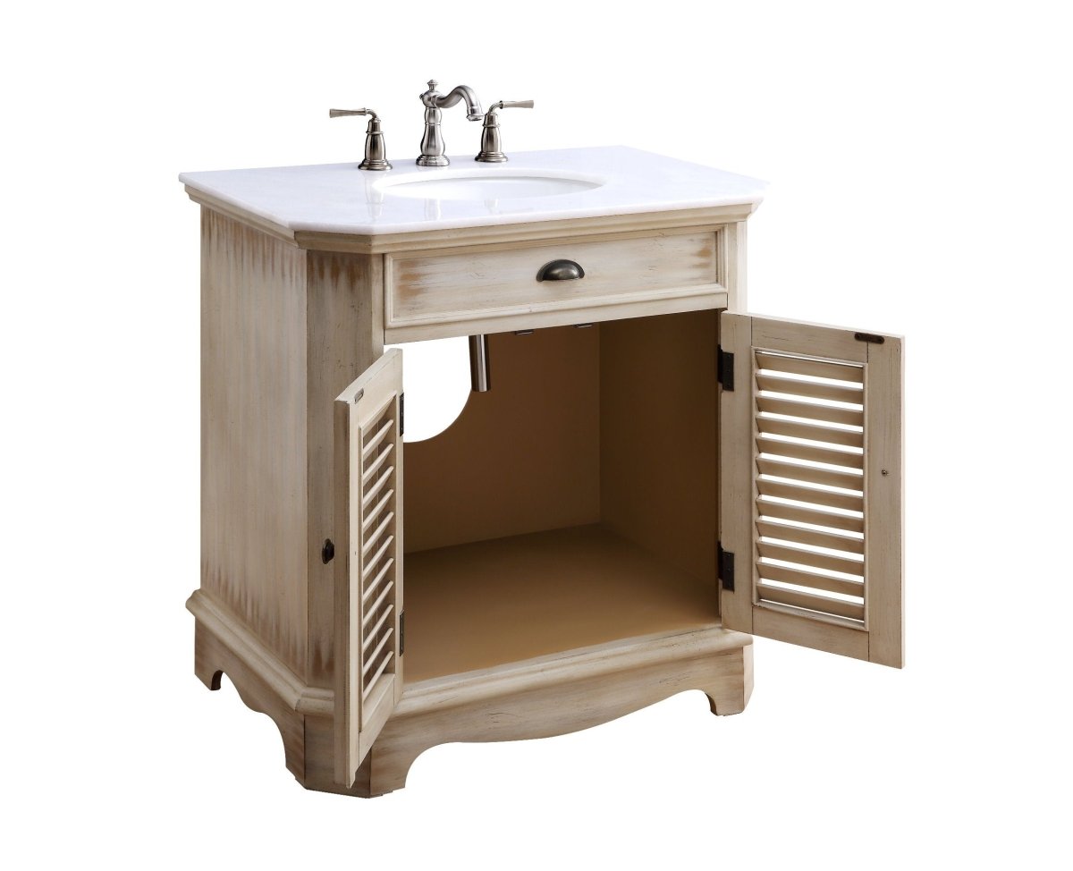 32" Fairfield Bathroom Sink Vanity - Benton Collection Model CF-47524W - Bentoncollections