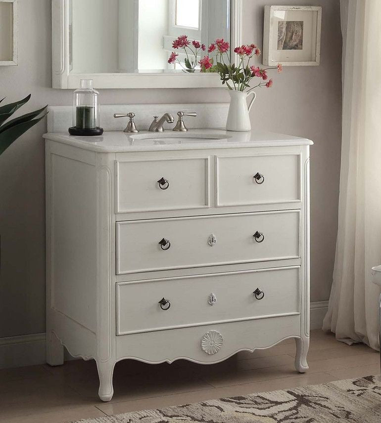 34" Benton Collection Daleville Bathroom Sink Vanity - Benton Collection HF-081AW - Bentoncollections