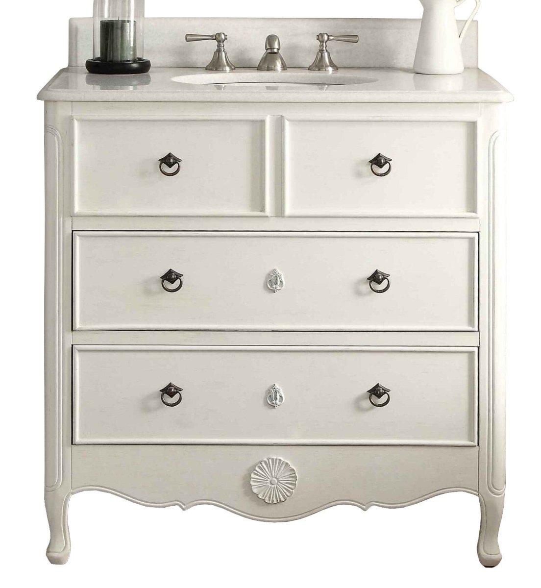 34" Benton Collection Daleville Bathroom Sink Vanity - Benton Collection HF-081AW - Bentoncollections