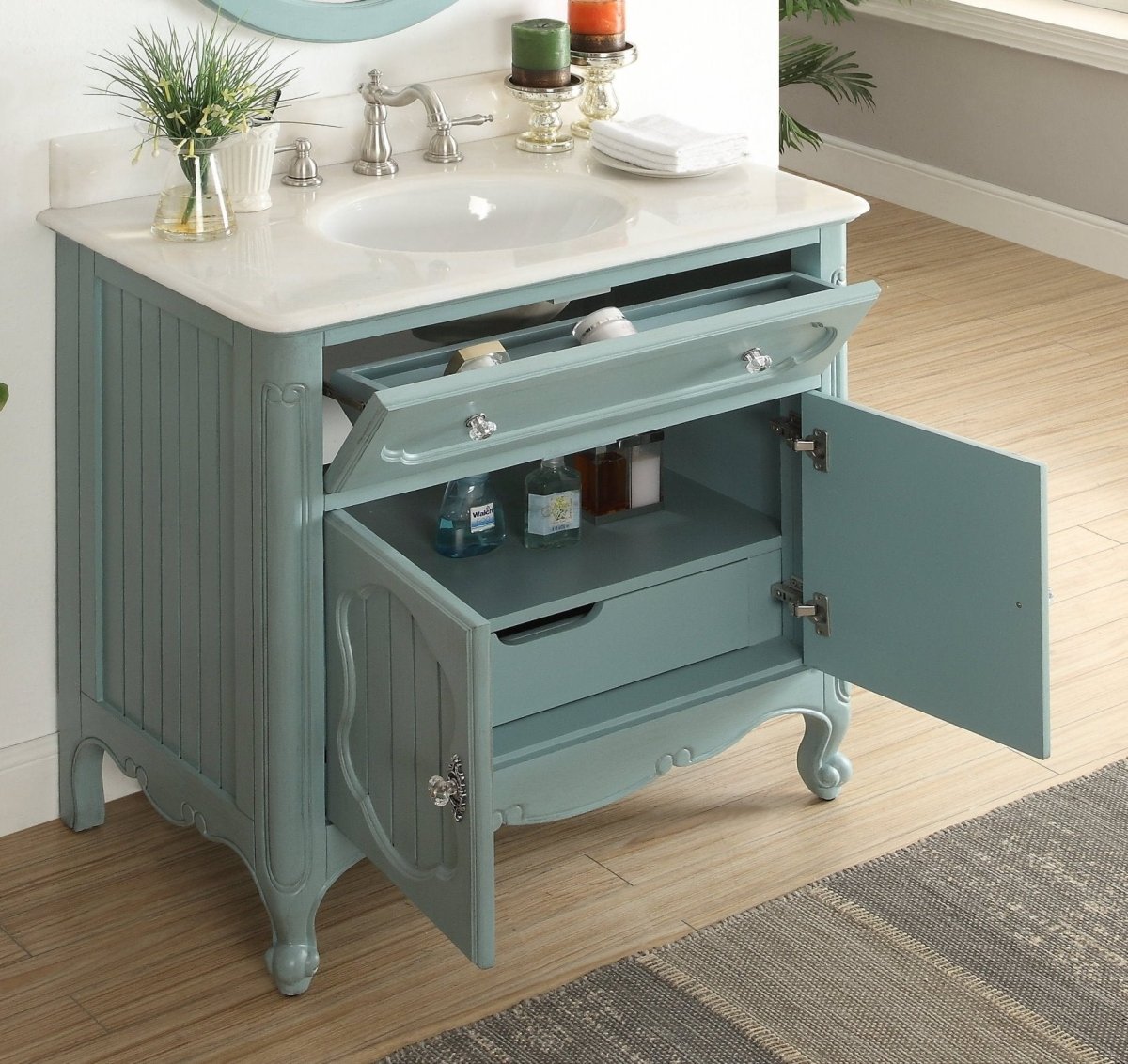 34” Benton Collection Knoxville Bathroom Sink Vanity - Benton Collection Model GD-1533BU - Bentoncollections