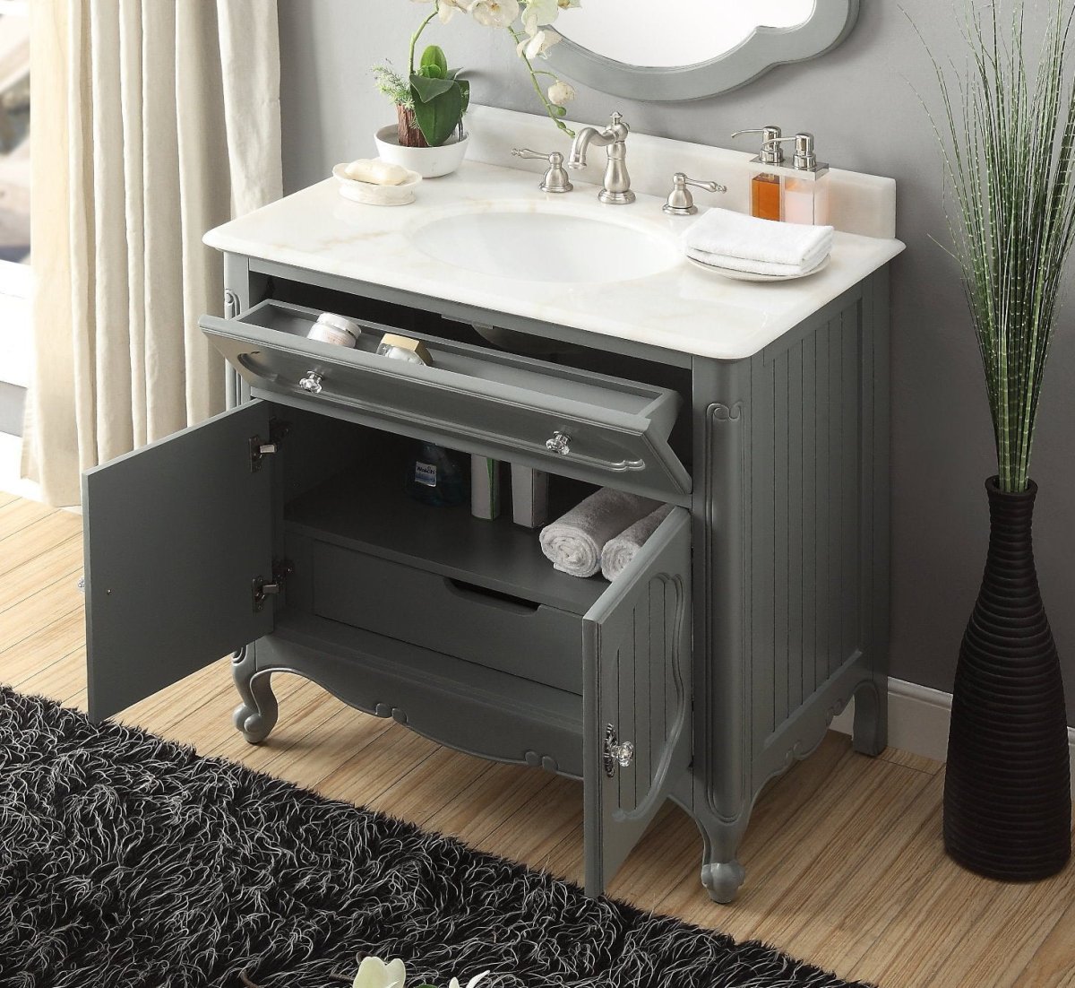 34” Knoxville Bathroom Sink Vanity - Benton Collection Model GD-1533CK - Bentoncollections