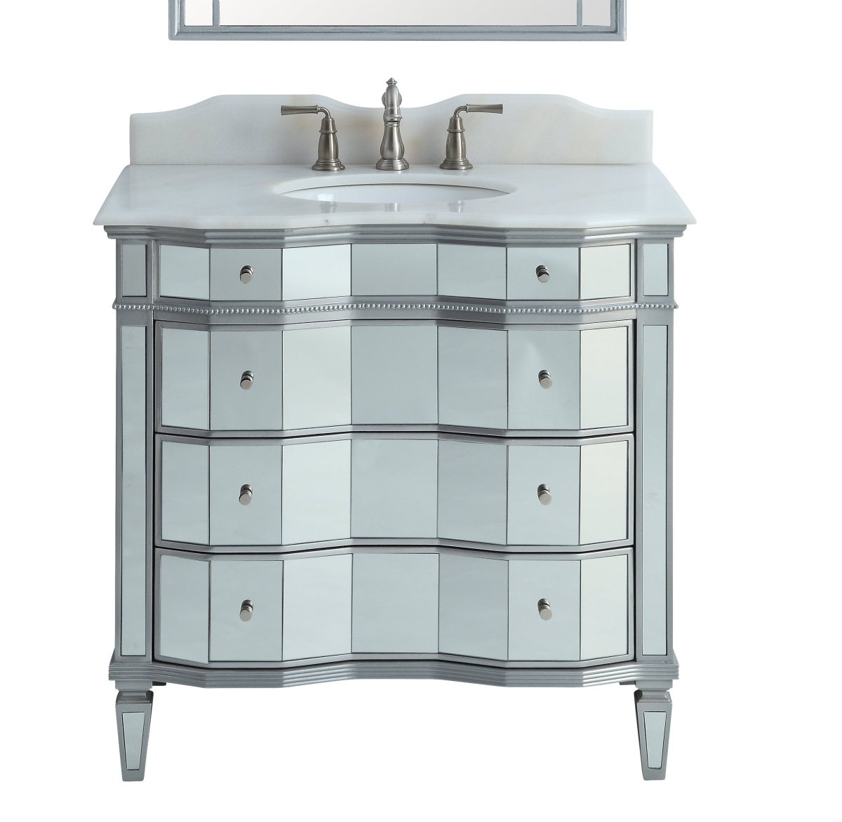 36" Bathroom Sink Vanity - Mirror Reflection Ashley SKU - BWV-025-36 - Bentoncollections