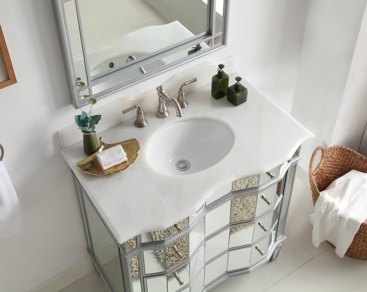 36" Bathroom Sink Vanity - Mirror Reflection Ashley SKU - BWV-025-36 - Bentoncollections