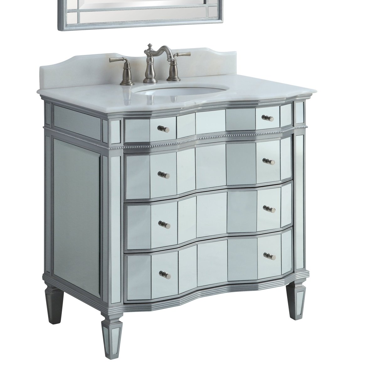 36" Bathroom Sink Vanity - Mirror Reflection Ashley SKU - BWV-025-36 - Bentoncollections