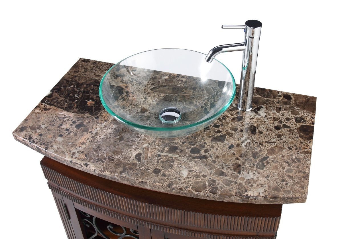 36" Benton Collection unqiue Artturi Vessel Sink Bathroom Vanity Model # Q226BN - Bentoncollections