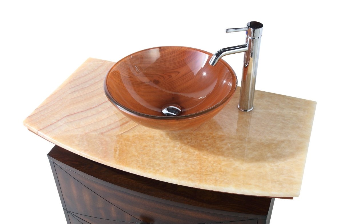 36" Onyx counter top Verdana Vessel Sink Bathroom Vanity Model # Q136-1 - Bentoncollections