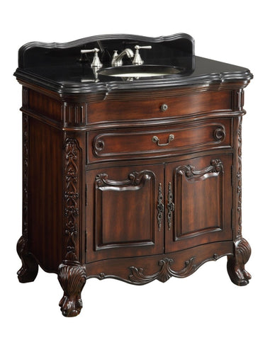 36" Solid Wood Classic Style Madison Bathroom Sink Vanity Cabinet # S01GT36 - Bentoncollections