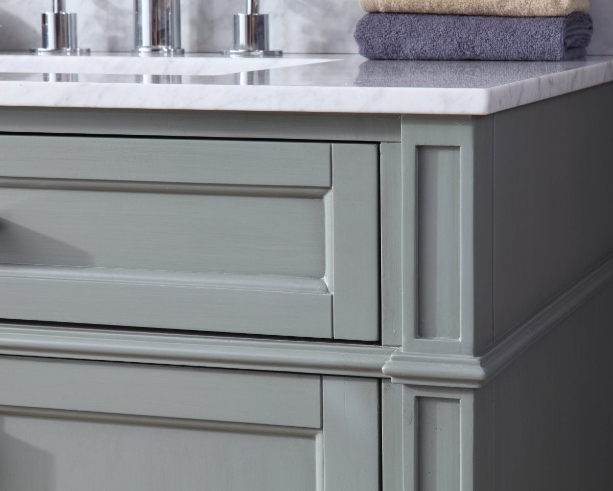 36" Tennant Brand Durand Modern Gray Bathroom Sink Vanity - QT-1808-V36CK - Bentoncollections