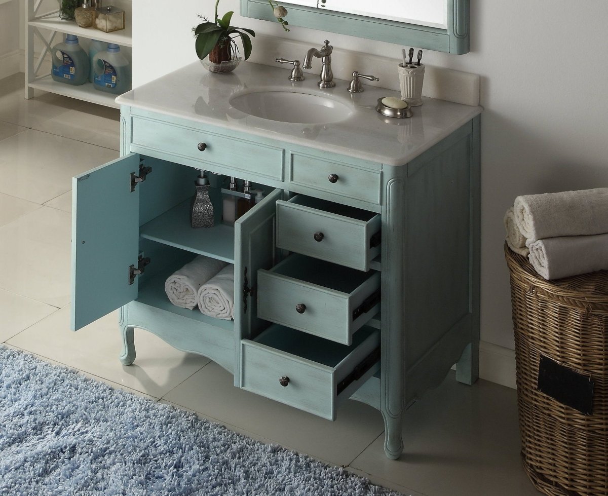 38" Daleville Bathroom Sink Vanity - Benton Collection HF-837LB - Bentoncollections