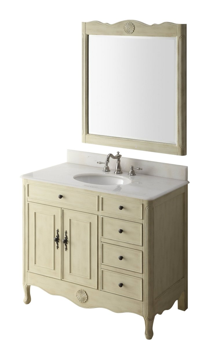 38" Daleville Bathroom Sink Vanity - Benton Collection HF-837WP - Bentoncollections