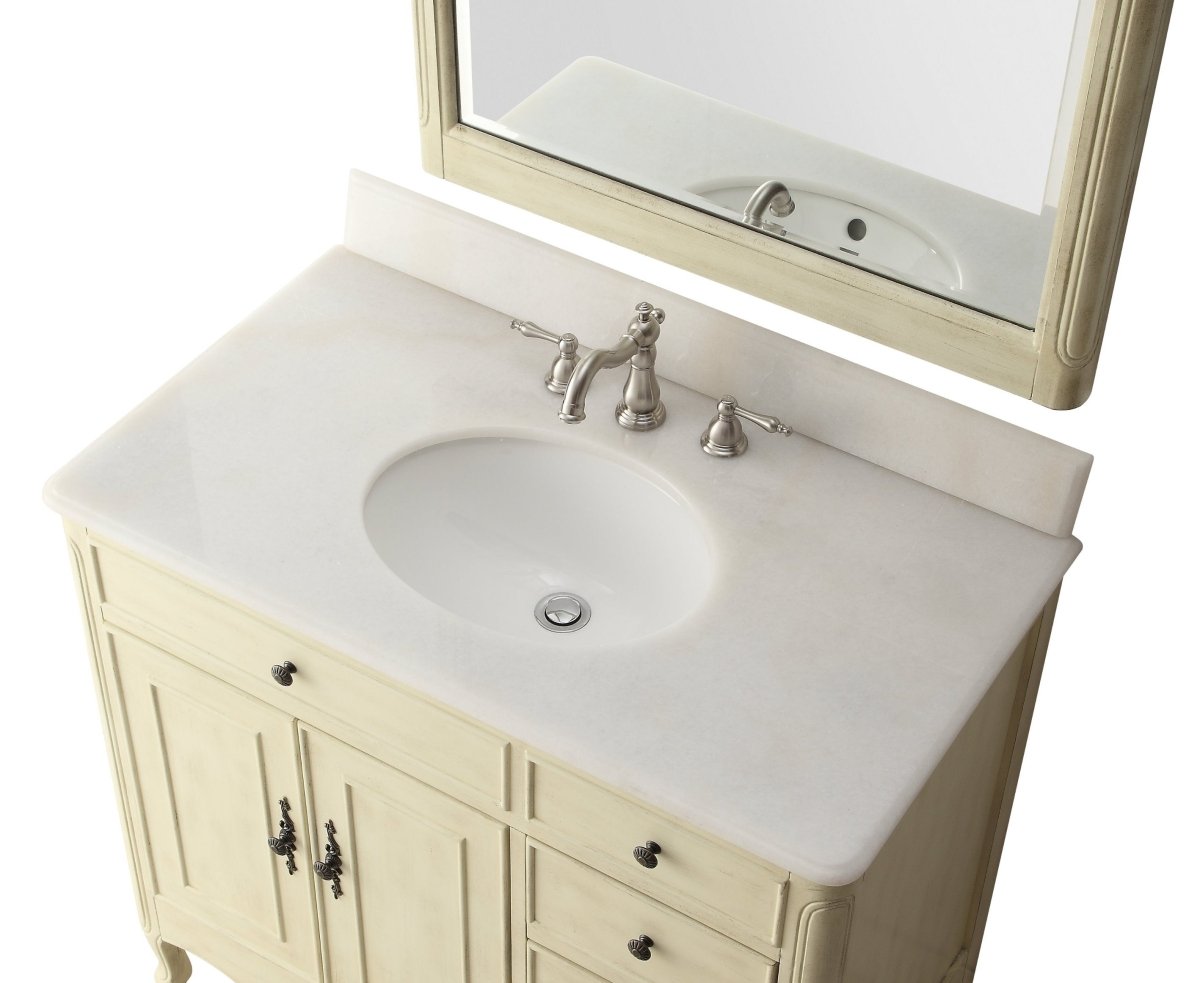 38" Daleville Bathroom Sink Vanity - Benton Collection HF-837WP - Bentoncollections