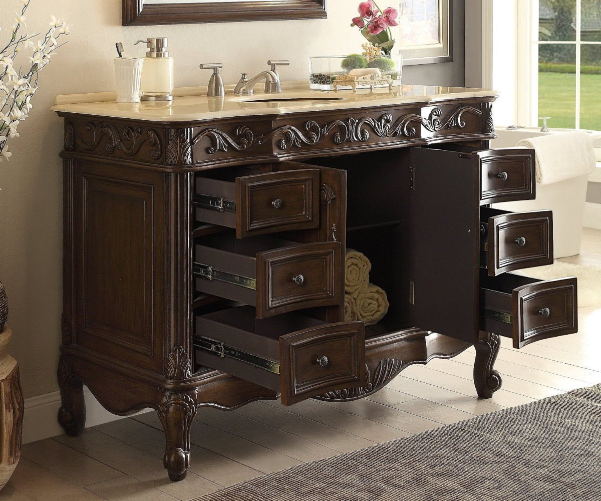 42" Beckham Bathroom Sink Vanity - Benton Collection Model # SW-3882M-TK-42 - Bentoncollections