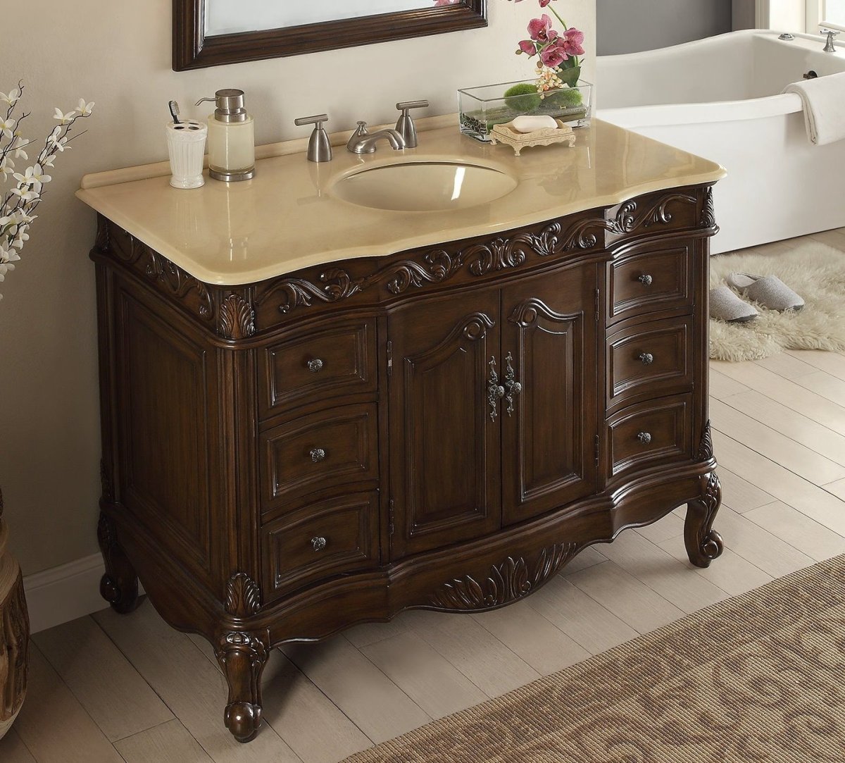 42" Beckham Bathroom Sink Vanity - Benton Collection Model # SW-3882M-TK-42 - Bentoncollections