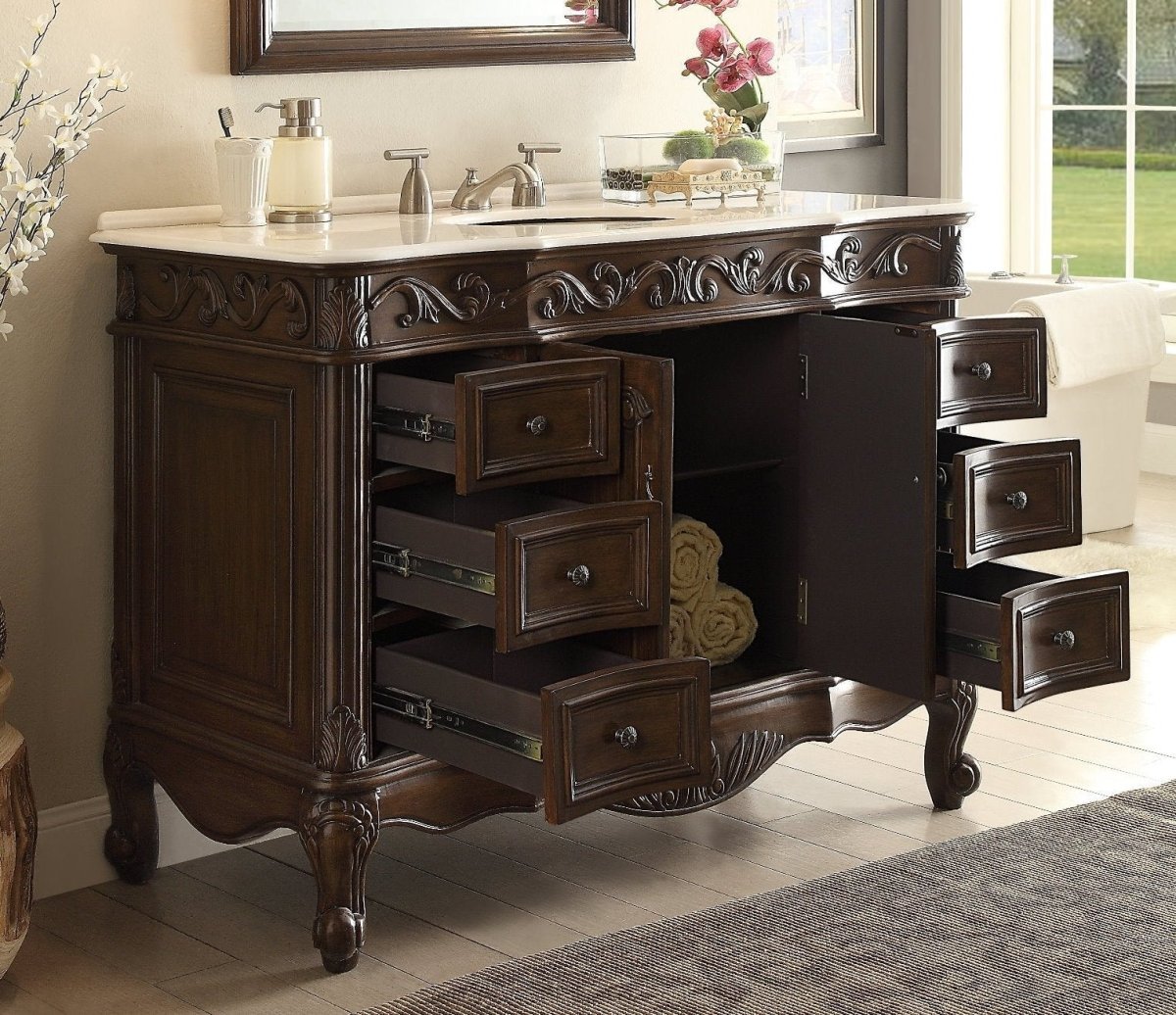 42" Beckham Bathroom Sink Vanity - Benton Collection # SW-3882W-TK-42 - Bentoncollections