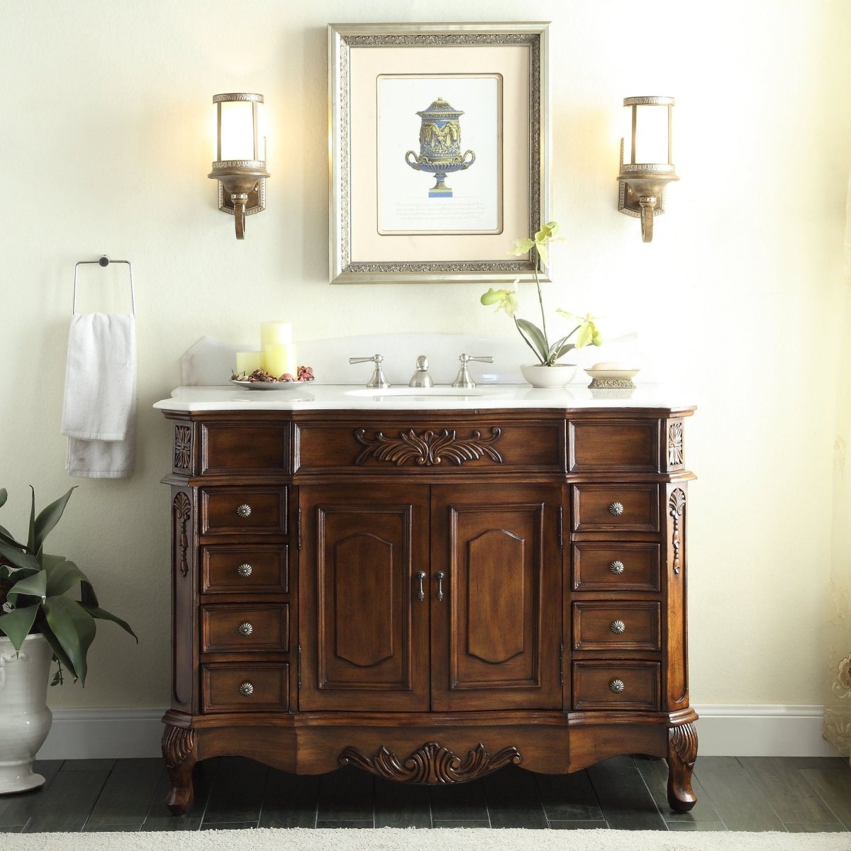 42" Classic style Morton Bathroom Sink Vanity HF-2815W-TK-42 - Bentoncollections