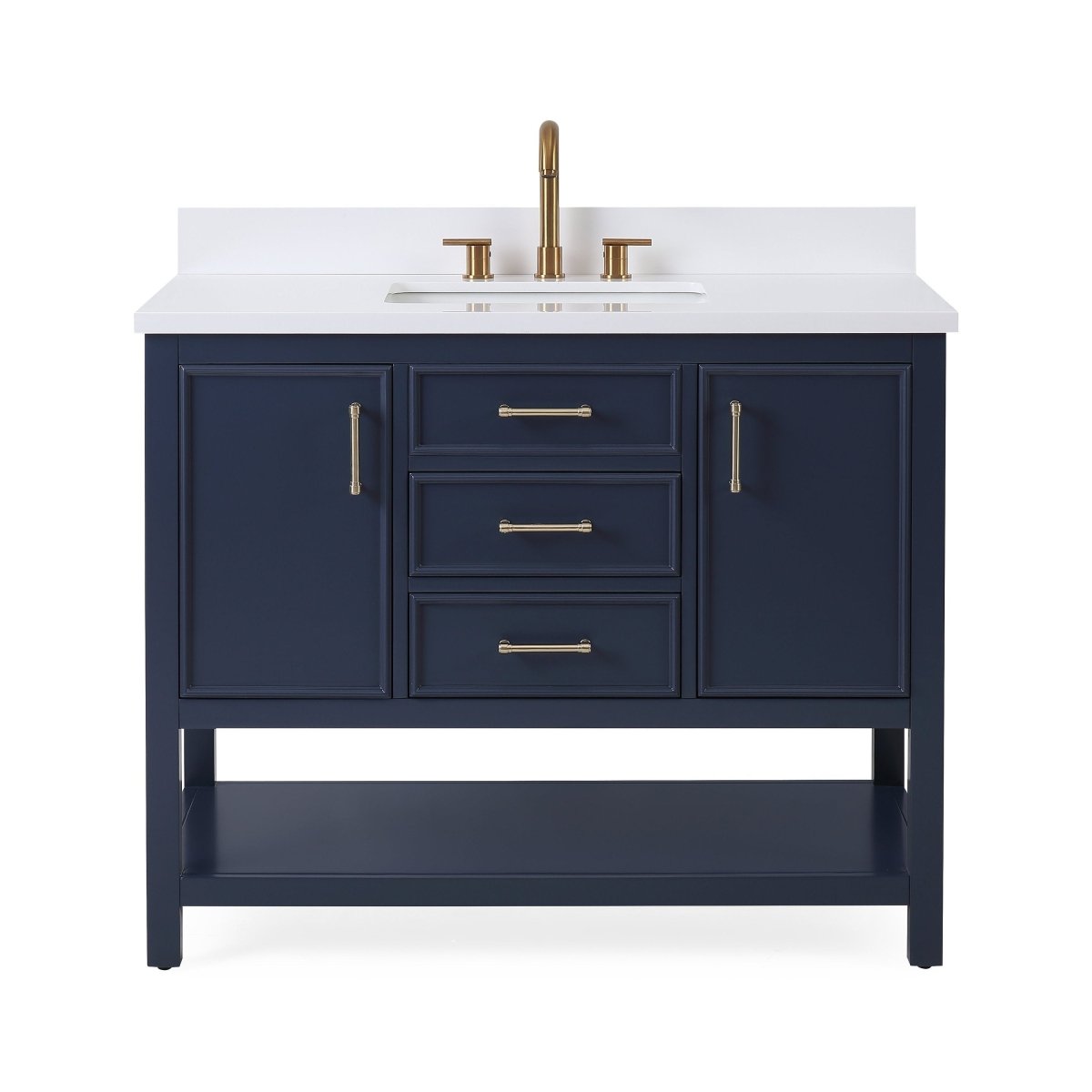 42" Tennant Brand Navy Blue Single Sink Bathroom Vanity - Felton SKU # 7220-NB42 - Bentoncollections