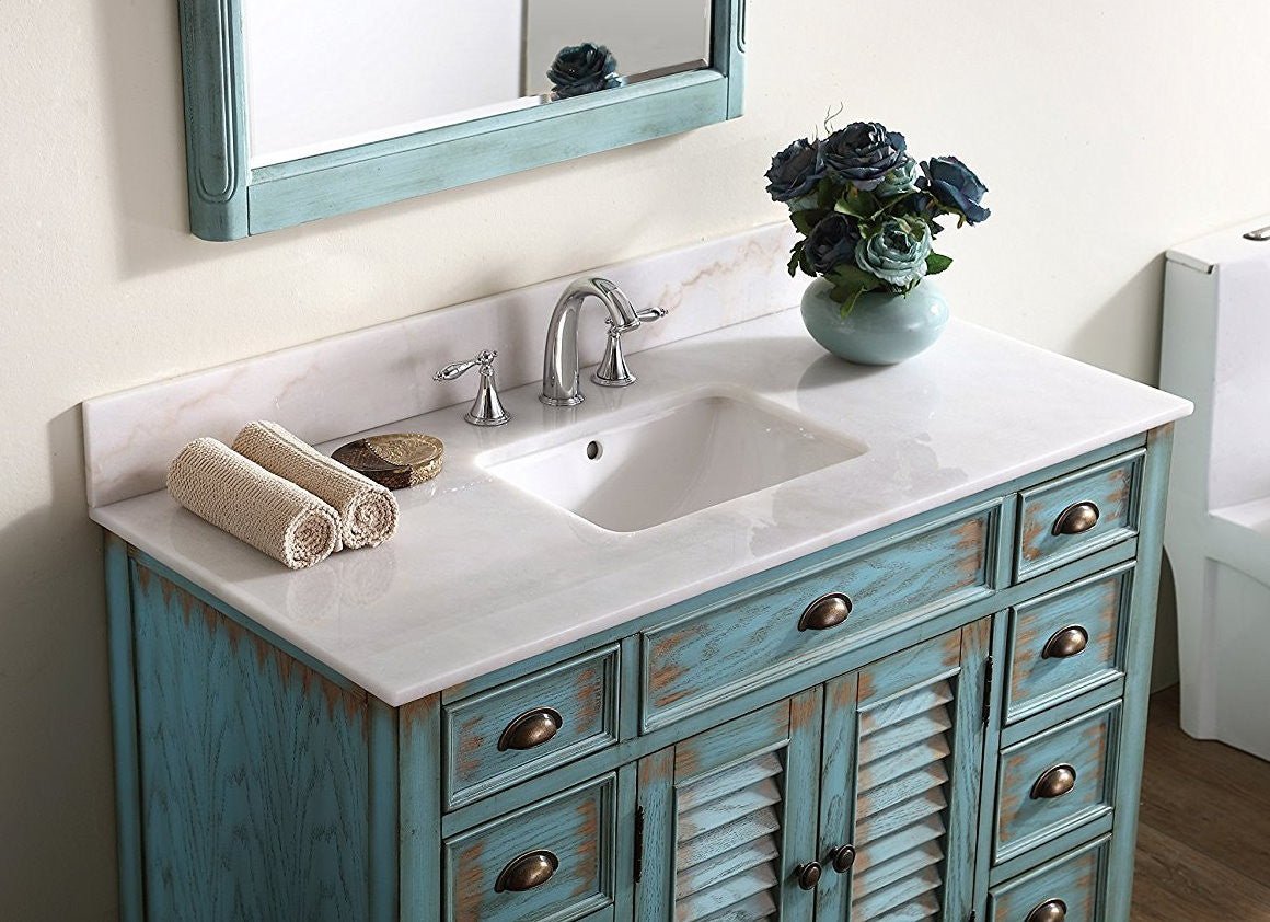 46" Abbeville Bathroom Sink Vanity - Benton Collection Model CF-28885BU - Bentoncollections