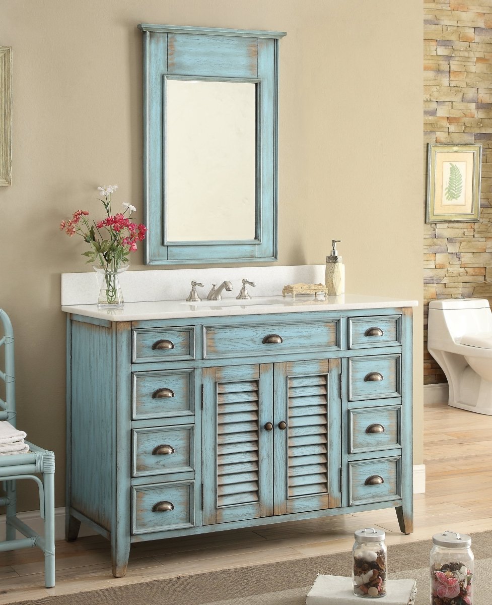 46" Abbeville Bathroom Sink Vanity - Benton Collection Model CF-28885BU - Bentoncollections