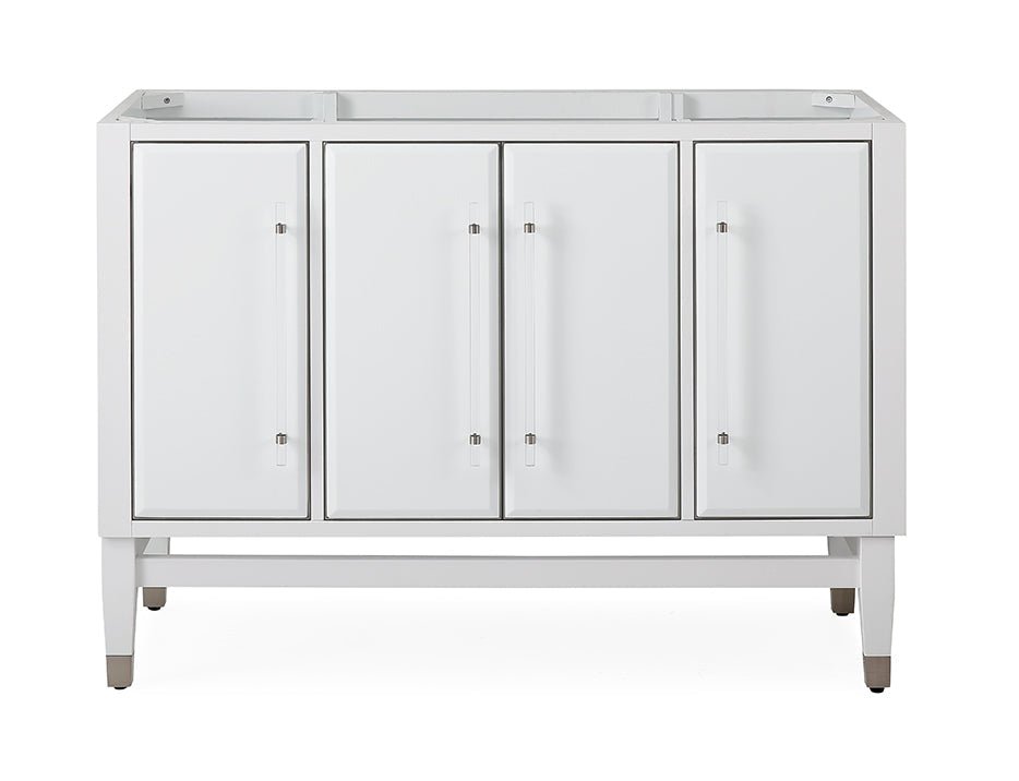 48" Tennant Brand Bertone White Modern Bathroom Sink Vanity Q164WT-48GT - Bentoncollections