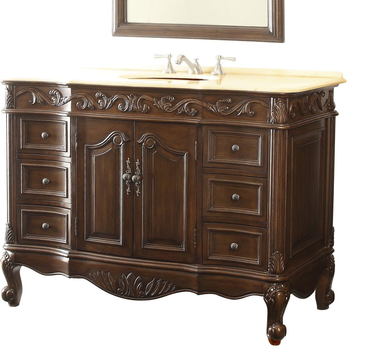 48" Traditional Style Single Sink Beckham Bathroom Vanity - SW-3882M-TK-48 - Bentoncollections