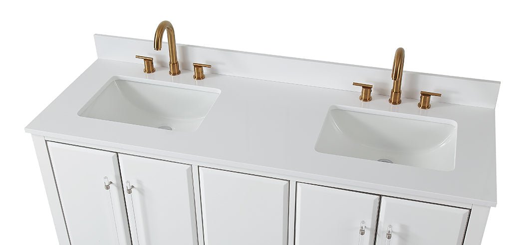 60" Tennant Brand Bertone Bathroom Sink Vanity - Model # Q164WT-D60QT - Bentoncollections