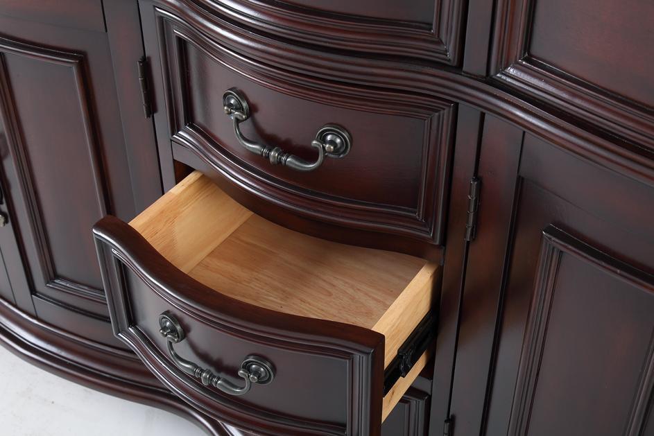 64" Traditional Style Cherry Wood Hopkinton Double Sink Bathroom Vanity GD-4438SB-64 - Bentoncollections